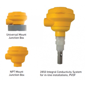 Signet 2850 Conductivity/Resistivity Sensor Electronics and Integral Systems with PVDF Sensor