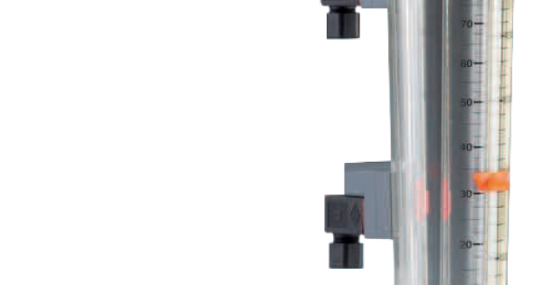 Variable area flow meter Polyamid Tube Type 335 Float in PVDF (with ...